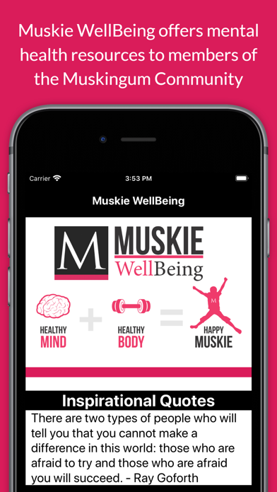 Muskie Well Being Screenshot