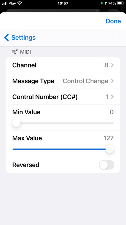MIDI Hand Controller