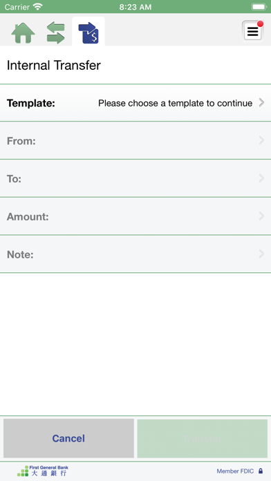 First General Bank Business Screenshot