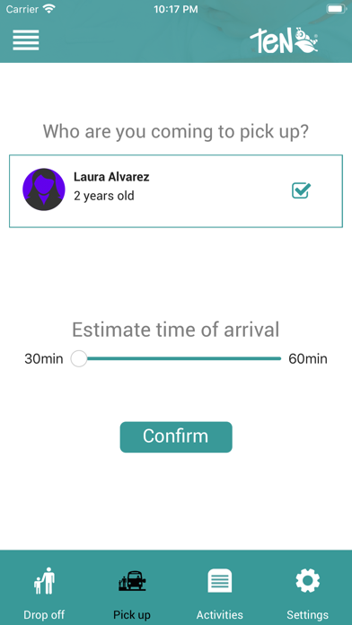 TEN Childcare App Screenshot
