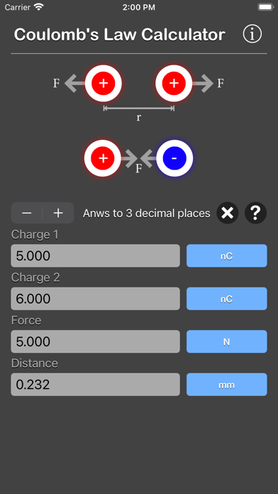 Coulomb's Law Calculator screenshot 3
