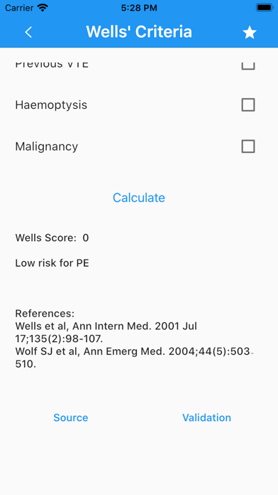 Respiratory Calculators Screenshot