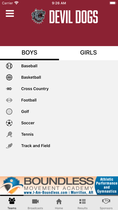 Morrilton Devil Dogs Athletics Screenshot