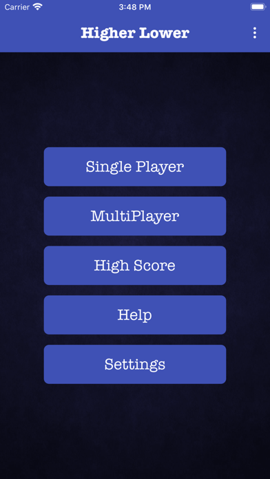 Screenshot #1 pour Higher Lower Card Game