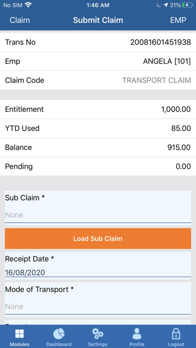 App screenshot