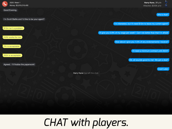 Superstar Football Agent iPad screenshot 5 - Games app