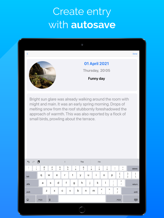 Mo Diary - Diary iPad screenshot 4 - Productivity app