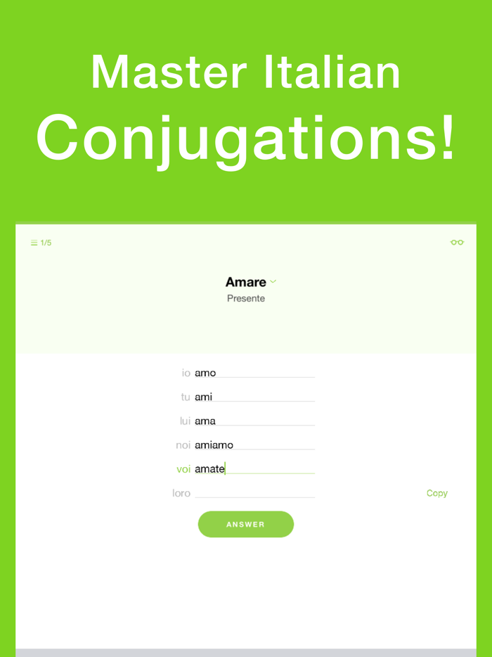 Conjuu - Italian Conjugation