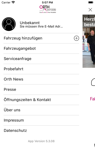 Orth Automobile GmbH Screenshot