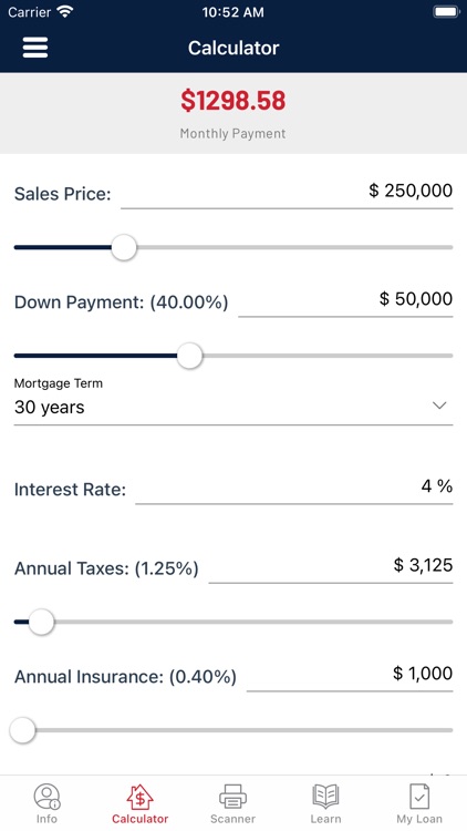 D.L. Evans Bank Mortgage App