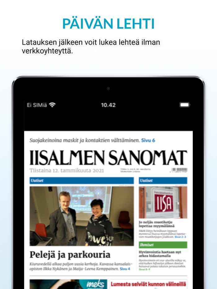Iisalmen Sanomat päivän lehti