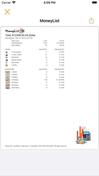 MoneyList Screenshot