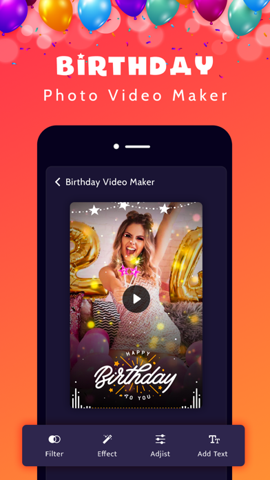 Birthday Video Maker - status Screenshot