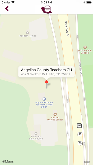 Angelina County Teachers CU Screenshot