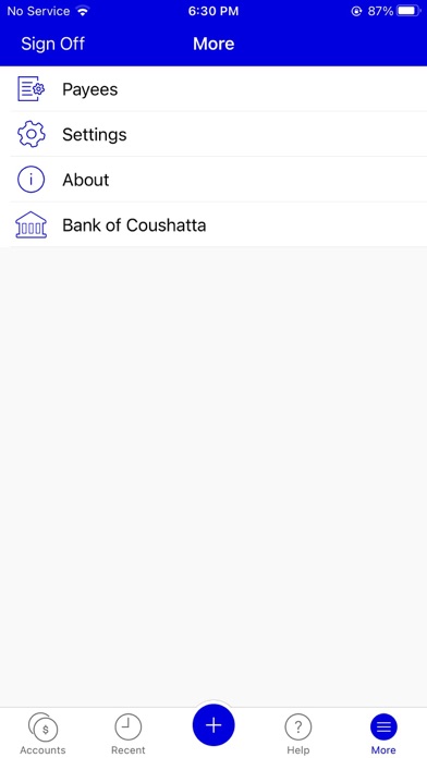 Bank of Coushatta Screenshot