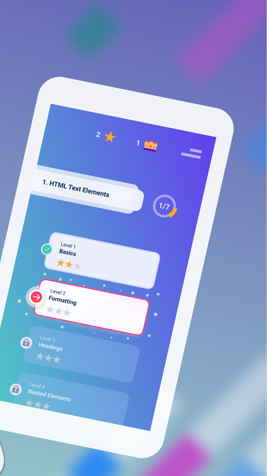 #2. CodeRamp – Learn to Code (iOS) بواسطة: Edouard Sioufi