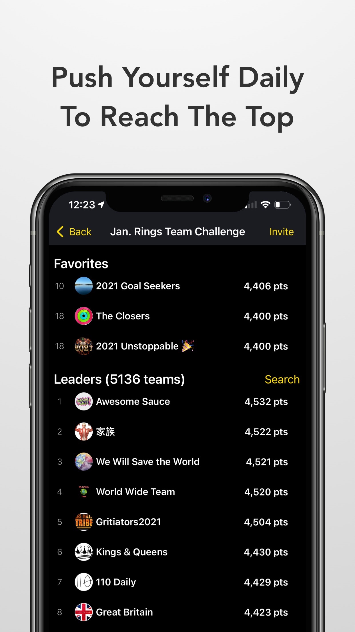 Screenshot do app Challenges - Compete, Get Fit