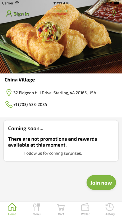 China Village Sterling Screenshot