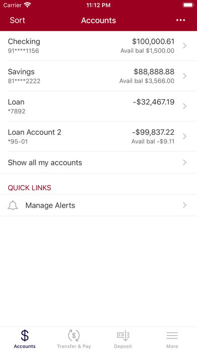 Mega Bank Mobile Personal Screenshot