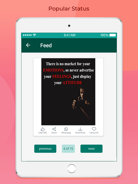 Screenshot #5 pour Like- Status for Whatsap  New