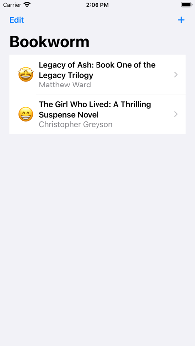 Bookworm: Personal book review Screenshot