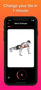 1 Minute Fitness: Home Workout screenshot #1 for iPhone