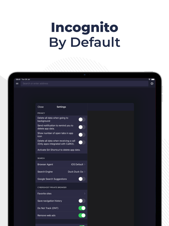 Screenshot #6 pour CyberGhost Private Browser