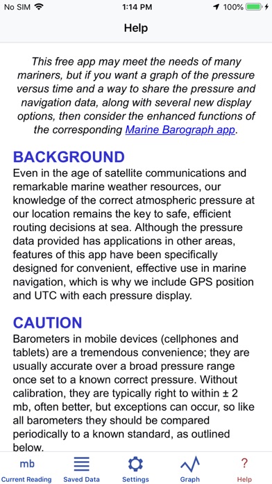 Marine Barometer Screenshot