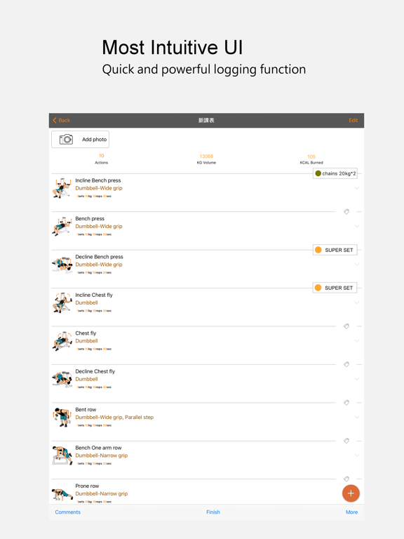 Screenshot #5 pour MoHot Workout Planner Gym Log