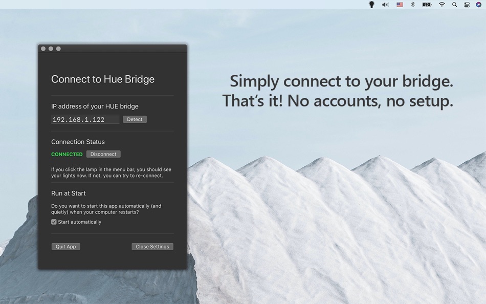 #2. Hue in the Menu (macOS) 来自: Prototypes GmbH