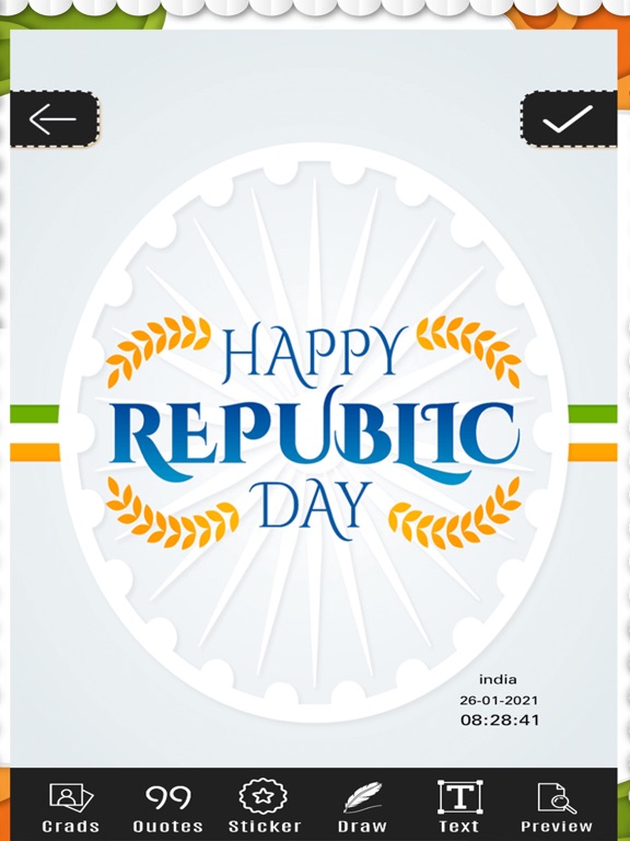 Screenshot #6 pour Republic Day Cards & Frame