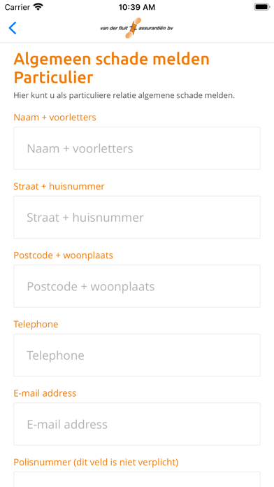 Van der Fluit Assurantiën Screenshot