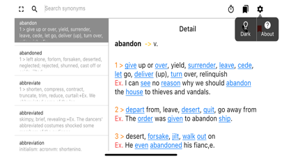 A-Z Synonyms Dictionary Screenshot
