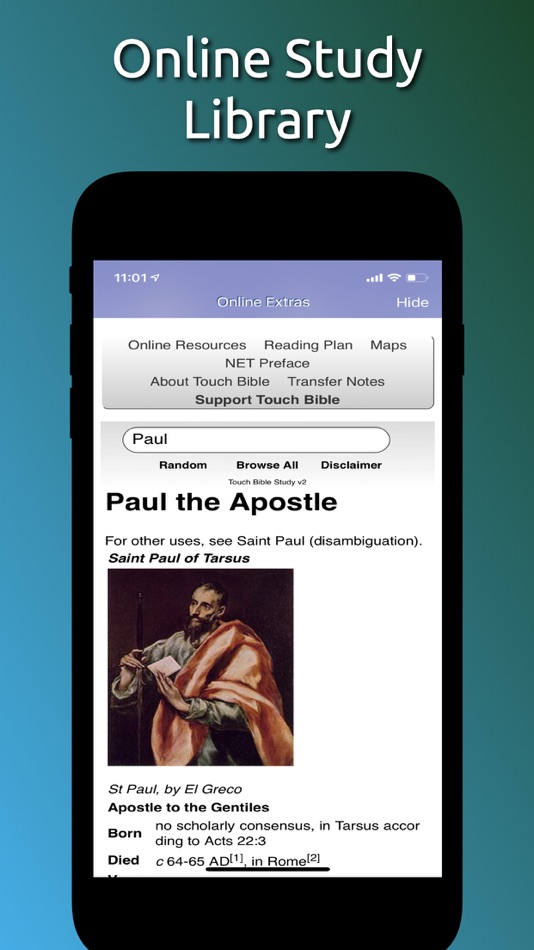 #7. Touch Bible: Read, Study & Go (iOS) By: Patrick Franklin