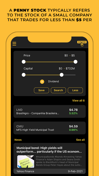 Penny Stocks Screenshot