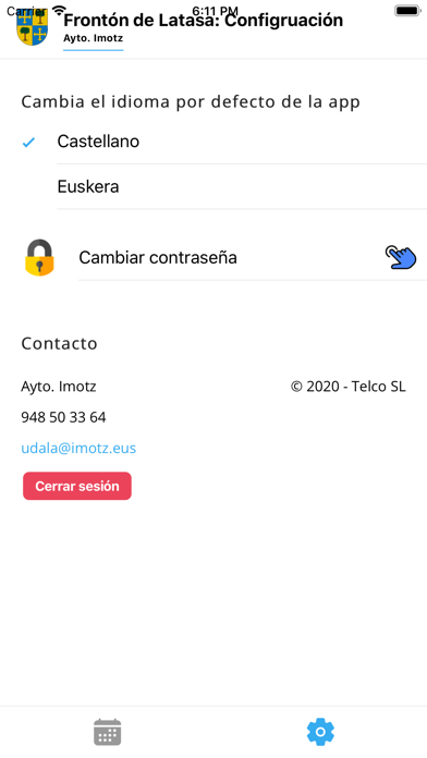 Reserva instalaciones Screenshot
