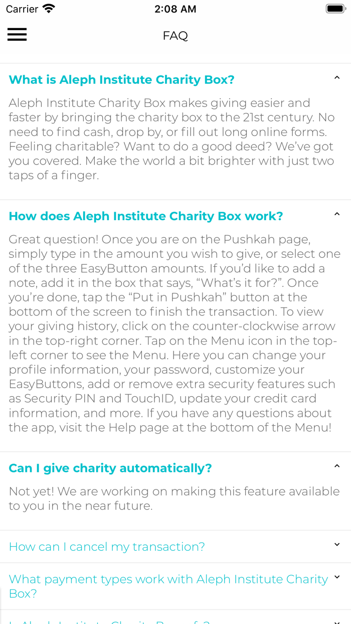 Aleph Institute Charity Box