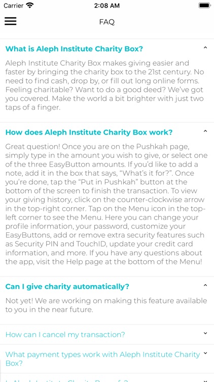 Aleph Institute Charity Box screenshot-3