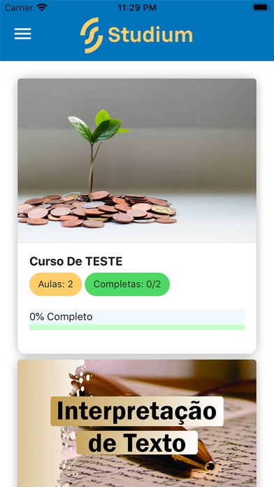 Studium Cursos Online Screenshot