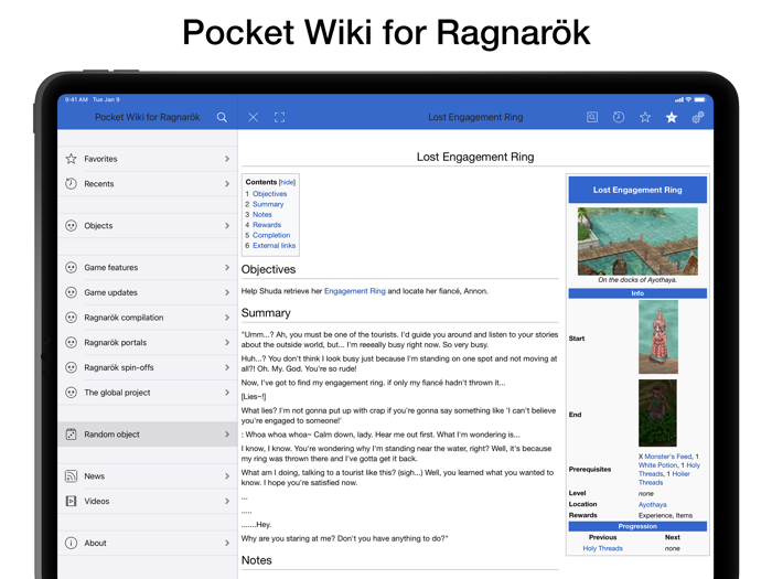 Pocket Wiki for Ragnarök