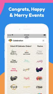 celebration stickers iphone screenshot 4