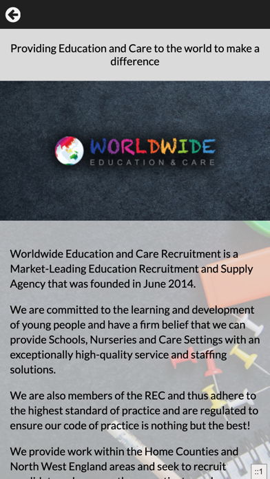Worldwide Education & Care Screenshot