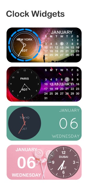 Horloge analogique Widget dans l'App Store