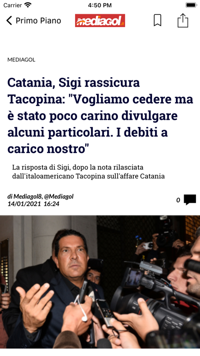 Screenshot #3 pour Mediagol Palermo News