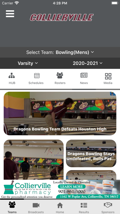 Collierville Dragons Athletics Screenshot