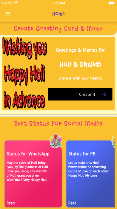 Happy Holi Wishes Images GIFs Screenshot