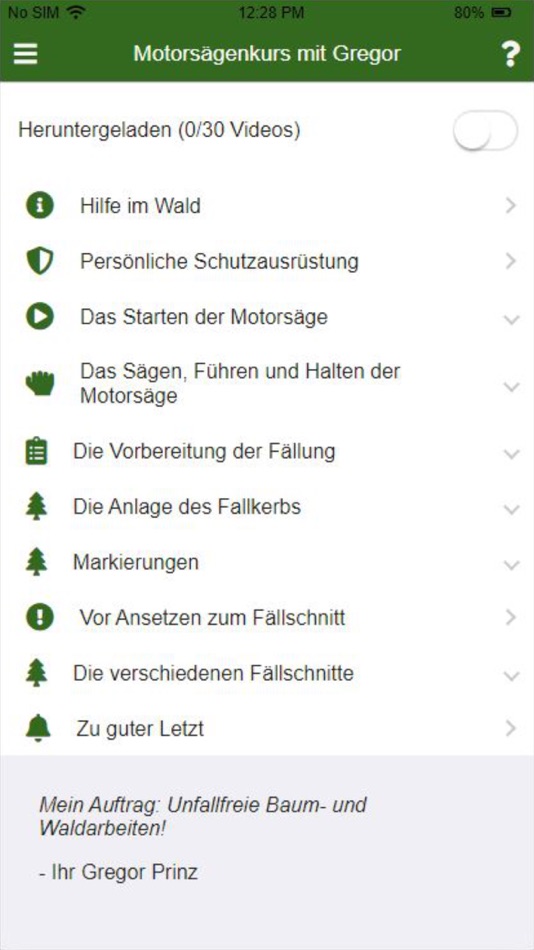 #1. Motorsägenkurs (iOS) بواسطة: Gregor Prinz