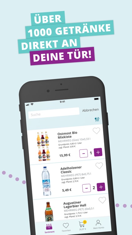 Durstexpress: Getränke per App