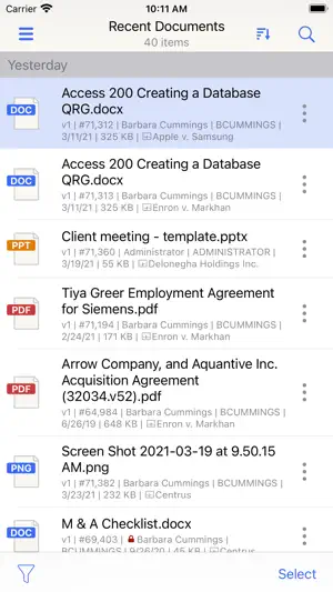 iManage Work 10 For Ivanti screenshot 1