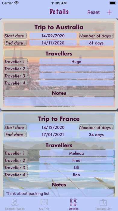 RoadTrip App Screenshot
